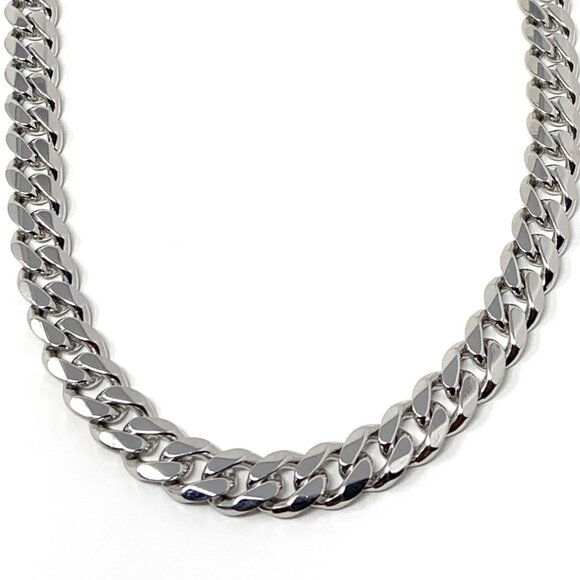 Silver 925 Heavy Cuban Link Necklace - Picture 1 of 5